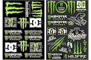 ZSRVAJ 2 Pcs Monster Energy Stickers for Motorbike Helmet, Car, Bike, Skateboard, Laptop, Bicycle - Funny Cartoon Decals (Claws)