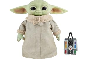 MATTEL Star Wars RC Grogu Plush Toy, 12-in Soft Body Doll from The Mandalorian with Remote-Controlled Motion, GWD87
