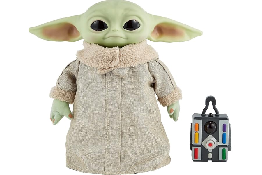 Star Wars RC Grogu Plush Toy, 12-in Soft Body Doll from The Mandalorian with Remote-Controlled Motion, GWD87