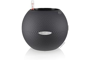 Lechuza – Pot de Fleurs d’Extérieur et d'Interieur – Puro Color – Réserve d'Eau Intégrée – Coloris Gris Ardoise – Ø 20 x 16 cm