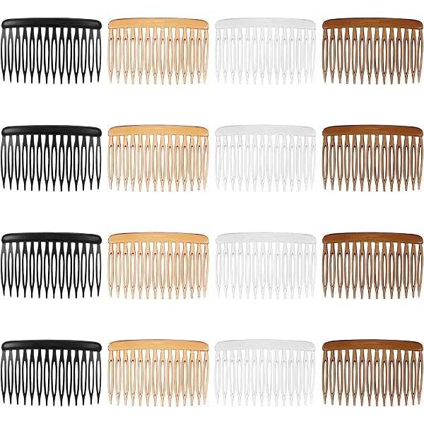 VEGCOO Haarkämme Set – 15 Stück Französische Seitenkämme | Für Dickes & Feines Haar, 8,5x4,9 Cm, 5 Farben