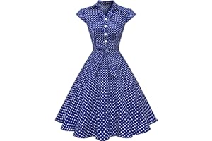 Wedtrend Donne 1950 Audrey Hepbun Vintage di Polka Dots Cocktail Vestito