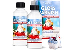 YUMCRAFT Barniz para arcilla, secado al aire, arañazos y abrasión, barniz acrílico brillante 200 ml