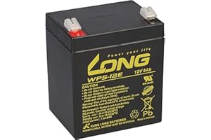 WSB Battery Kung - Batería de plomo larga (12 V, 5 Ah, resistente a los ciclos WP5-12E, compatible con MP5-12C, 12 V, 4,5 Ah, 12 V, 5,4 Ah)