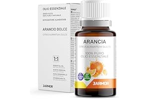 J.ARMOR Olio Essenziale di Arancia Dolce Puro 10ml - 100% Naturale, Uso Alimentare, Aromaterapia, Rilassante e Digestivo, Per Diffusore e Cura della Pelle (ARANCIO DOLCE)