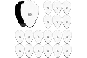 TIOODRE Tens Machine Pads, 5x5CM Self-Adhesive Electrodes 20PCS Latex-Free TENS Electrode Pads Non-irritating Design, Universal tens Pads Replacement for Electrotherapy
