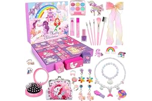 Ligtmor Adventskalender 2024 Kinder,Adventskalender Einhorn, 24 Tage Countdown Adventskalender 2024 Mädchen, Mädchen 3 4 5 6 7 8 9 10 11 Jahre Spielzeug