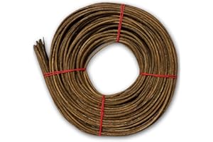 PARTY DISCOUNT NEU Peddigrohr & Stuhlflechtrohr No.6, rotband, ca. 125g, Stärke 2,5mm, geräuchert