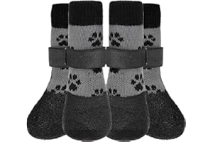 KOOLTAIL rutschfeste Hundesocken ¨C Outdoor-Hundeschuhe wasserdichte Hundeschuhe Pfotenschutz mit Gurt Traktionskontrolle f¨¹r Hartholzb?den