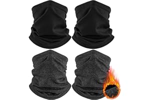 HEGGCOOE 4 Stück Schlauchschal Herren und Damen,Winddicht Warm Winter Loop Schal Halswärmer Halstuch Ski Maske für Outdoor Skifahren Motorrad Laufen Radfahren Fahrrad