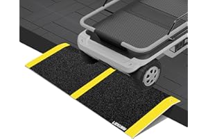 LIEKUMM Rampe de Fauteuil Roulant, 30 x 80 cm Accès Handicapé, Capacité 300 kg Seuil pour Escaliers, Marches