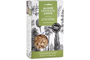 HOT SMOKED Alder Wood Chips for BBQ Hot Smoking, 400g