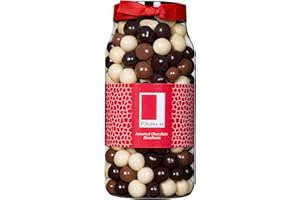 Rita Farhi Milk, Dark and White Chocolate Covered Hazelnuts in a Gift Jar - Nut Gifts, Assorted Coated Hazelnuts, Food Gifts – 700 g - New Palm Oil Free Recipe