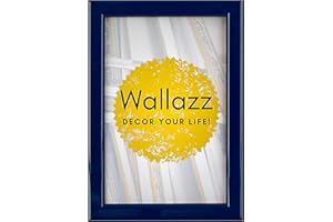 WALLAZZ Cornice portafoto in legno da parete Made in Italy | Cornice foto ideale per quadri camera da letto, poster da parete, portafoto e stampe. Cornice a giorno 30x45 cm, colore blu