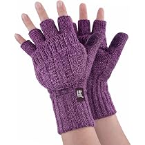 HEAT HOLDERS - Damen Thermo Fingerlose Handschuhe mit Fäustlinge Kappe