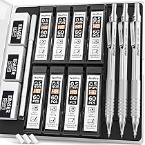 Set Matite Meccaniche Metalliche - 3 Misure (0.5, 0.7, 0.9mm), Precisione Assoluta - Foto 7