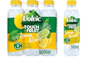Volvic Touch of Fruit Acqua aromatizzata al limone e lime, 6x500ml