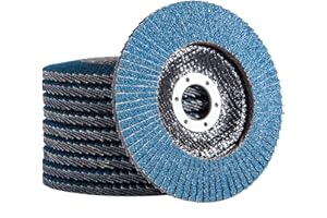 S SATC SATC Flap Discs 60 Grit 115mm Zirconia 10 Pack Grinding Discs Type 29 Sanding Discs for Angle Grinder to Sanding Grinding Metal Wood