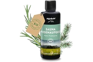 ALLGÄUQUELLE NATURPRODUKTE AllgäuQuelle® Saunaduft Aufguss mit 100% Bio Öle Freudensprung Wintergrün Rosmarin Alpenzirbe 100ml