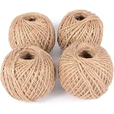 Advantez 4 100 Mt. Jute Rope Knurl Rope Hemp Rope Linen Rope - Wicker Rope Decoration Hobby Craft Decoration Jute Rope - FREE SHIPPING