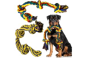 Decyam Dog Rope Toys for Large and Medium Breeds - 2 Pack of Heavy Duty XL Indestructible Dog chew Toys, 100% Cotton Tough Rope Chew Toy