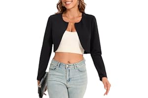 Hobrounn Boléro à manches longues pour femme - Cardigan élégant et festif