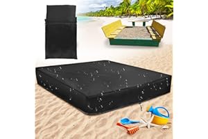 FORMIZON Couvercle Bac à Sable, 150 x 150 cm Bâche Bac à Sable avec Cordon de Serrage, Housse Bac à Sable Carrée Couverture, Bâche Protection Oxford étanche, Anti-Poussière pour Jardin, Jouets
