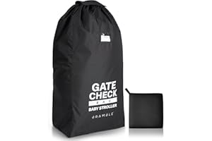 Bramble - Gate Check Transporttasche für Kinderwagen (L, Groß 116x53x34cm) Buggy Tasche Flugzeug - Wasserabweisend (Schwarz)