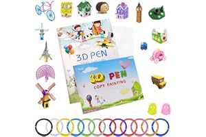 OHSN 2PCS Carta Da Disegno Per Stampante Penna 3d Bambini Professionale Adulti Kit Penna 3d Pittura Graffiti Modello Di Stampa Per Bambini Regalo 3 Dimensionale Bambini 3d Carta Modelli Penna