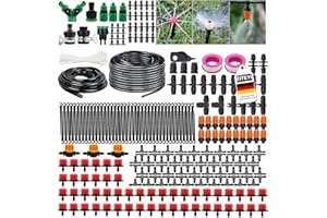 EITEYI 55m+15m Kit Tuyau Arrosage Automatique,Système D'irrigation Jardin,340Pcs Kit D'irrigation Goutte, Kit d'irrigation Goutte à Goutte Système D'irrigation pour Jardin Plantes Serre Pelouse