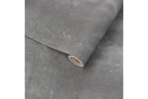 ARTHOME WALL DECOR Arthome Foncé Gris Béton Papier Peint Auto Adhésif Papier de Contact 40cmx10m Autocollant Imperméable Béton Décoratif vinyle Film pour Studios Bureaux Magasins Plan de travail