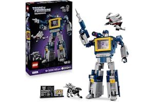 LEGO Icons Transformers: Soundwave Set per Adulti - Kit di Modellismo da Esposizione con Figure Trasformabili tra cui Laserbeak e Ravage, e un Mattoncino Sonoro - Regalo da Collezione per Fan - 10358