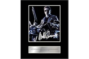 ICONIC PICS Foto mit Autogramm, Motiv: Arnold Schwarzenegger, im Passepartout