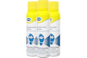 DR.SCHOLL'S Scholl Pharma, Deodorante Spray per Scarpe con Tecnologia Attiva sul Controllo degli Odori, Elimina e Protegge dai Cattivi Odori per 48h, Adatto ad Ogni Tipo di Scarpa, 3 Flaconi da 150 ml
