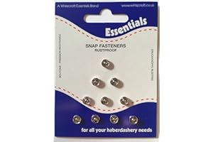 PDTXCLS Whitecroft Essentials Snap Fasteners - Nickel/Silver Colour - 5mm (10 Snaps)