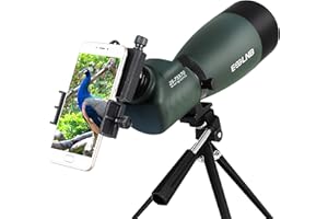 ESSLNB Cannocchiale 25-75X70 Cannocchiale Professionale con Tripode Adattatore Telefonico e Borsa BAK4 Prisma per Tiro a Segno Birdwatching