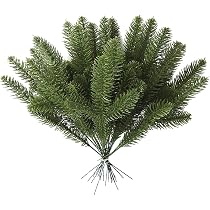 20 Rametti Di Pino Artificiale Innevato – Decorazioni Natalizie Per Ghirlande, Alberi, Centrotavola, Interno/esterno, Lunghezza 24 Cm