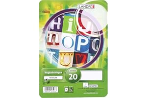 Landré Ringbucheinlagen A5 blanko, 50 Blatt, 70 g/m² Papier, runde Ecken, gelocht
