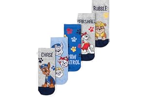 United Labels Paw Patrol Lot de 5 paires de chaussettes pour enfant Gris/bleu