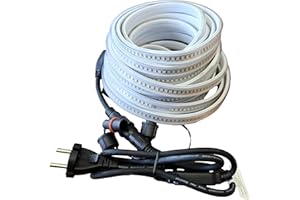 Carré Rouge Light at Job - Ruban LED Connectable de Chantier, 10 Mètres - Prêt à Brancher, PVC, IP65-178 LED SMD, 2835/Mètre, 1200 Lumens/Mètres - 6000K