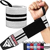RDX Fasce Polsi Sollevamento Pesi Cinghie Passante Pollice, Approvato da IPL e USPA, Polsini Palestra Supporto Polso Wrist Wr