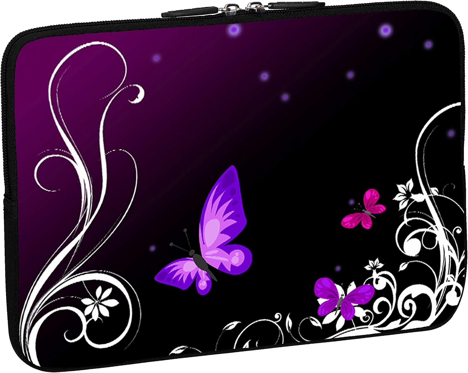 PEDEA Laptop Bag Case Design Sleeve for 15.6 inch, Purple Butterfly
