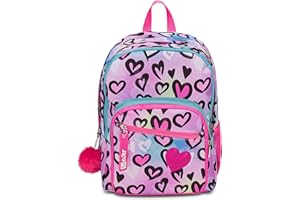 SEVEN SJ Ever Zaino Scuola Doppio Scomparto, Rosa, Heartscope Girl, Con Tasca Porta Borraccia, Zaino Scuola Elementare, Zaino Bambina