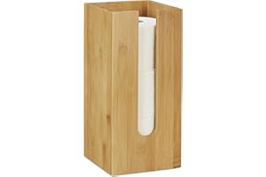 ‎RELAXDAYS Relaxdays Stojak na papier toaletowy, stojący, na 3 rolki, bambus, wys. x szer. x gł.: 33 x 15 x 15 cm, naturalny