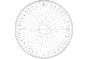 MINERVA Rapporteur Circulaire en Grades 20cm Transparent