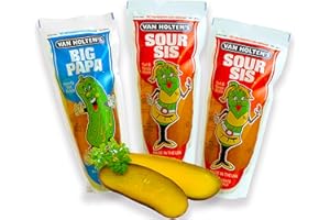 ‎MEXHAUS Van Holten Pickle - Saure Gurken in Pouch Set mit 2x Sour Sis Pickle und 1x Big Papa Pickle (Pack von 3), Sour Pickle Mix