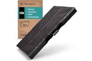 Filtre à charbon actif FilterBase® compatible avec Bosch 11026771, 17002192, DHZ5346 DHZ5345 | Siemens LZ53451 | Neff Constructa Z5102X1 (320 x 240 x 22 mm)