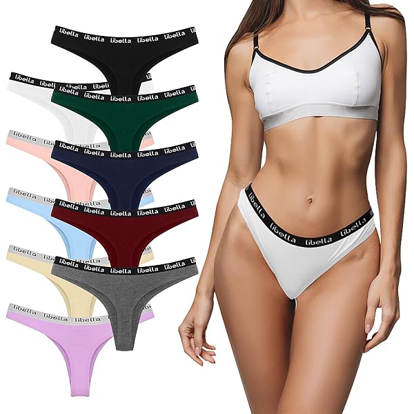 Lot De 6 Strings En Coton Pour Femmes - Tangas Confortables Taille Basse