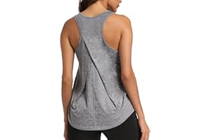 Dawnrole Gym Tops para Mujer Camisetas sin Mangas Yoga Fitness Camisetas Racerback Sports Top Mujer