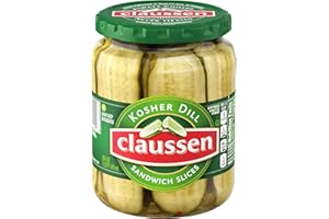 CLAUSSEN Kosher Dill Pickle Sandwich Slices, 20 fl. oz. Jar